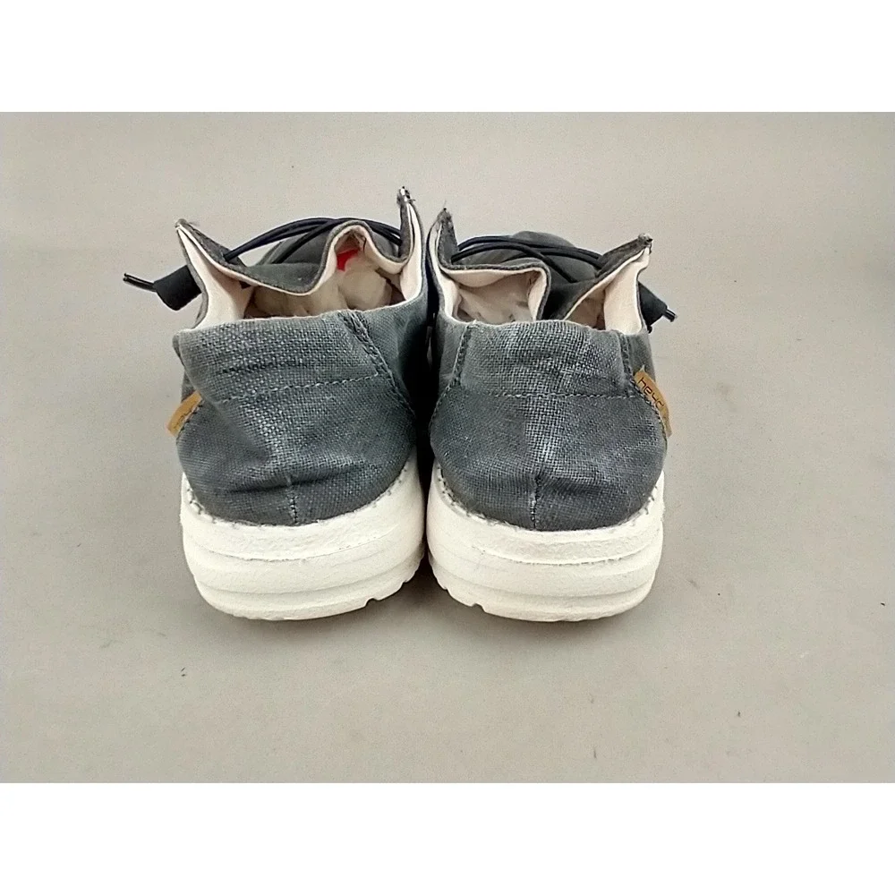 Hey Dude Wendy Chambray Off Black Slip‎ On Loafers Womens Size 5 121414949